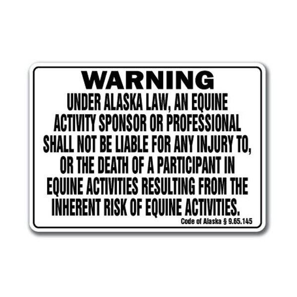 Signmission 14 in Height, 10 in Width, Plastic, 10" x 14", WS-Alaska Equine WS-Alaska Equine - main